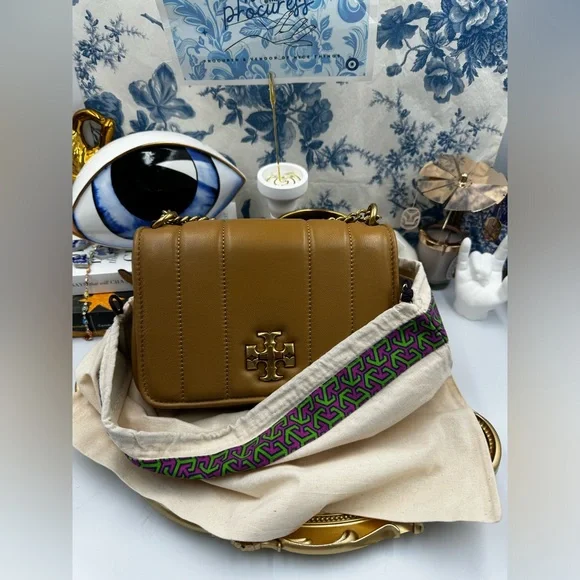 🆕 TORY BURCH 🧿 NWOT Kira Chain Shoulder Bag, Toasted Sesame - AUTHENTICATED - Picture 15 of 16